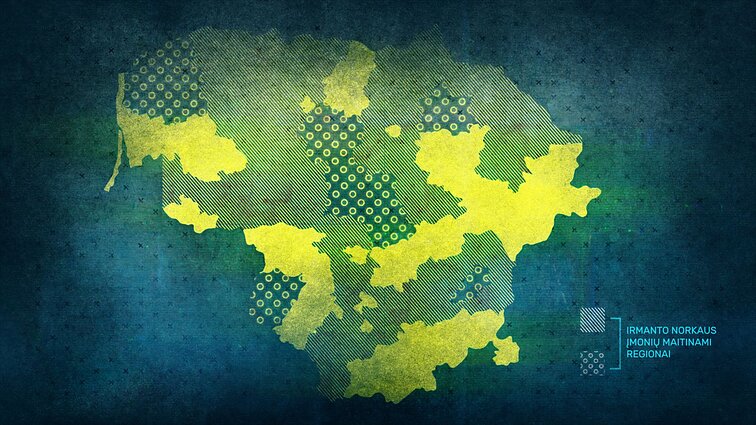 I. Norkaus įmonių maitinami regionai I. Norkaus įmonių maitinami regionai