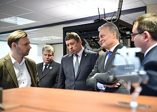 Lithuanian President Gitanas Nausėda and the defence minister, Raimundas Karoblis, visited the cybesecurity centre earlier this month Lithuanian President Gitanas Nausėda and the defence minister, Raimundas Karoblis, visited the cybesecurity centre earlier this month