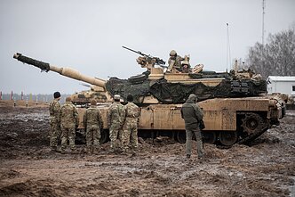 American troops on a live-fire exercise in Pabradė, Lithuania American troops on a live-fire exercise in Pabradė, Lithuania