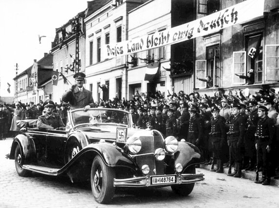 Adolf Hitler in Klaipėda, or Memel, in 1939 Adolf Hitler in Klaipėda, or Memel, in 1939