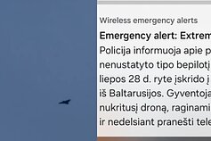 Pranešta apie įskridusį bepilotį orlaivį Pranešta apie įskridusį bepilotį orlaivį