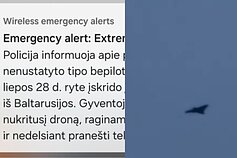 Pranešta apie į Lietuvos teritoriją įskridusį droną Pranešta apie į Lietuvos teritoriją įskridusį droną