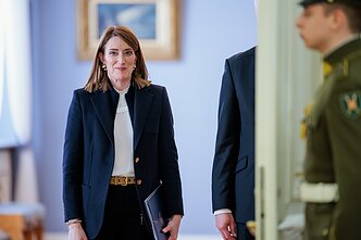 Robertos Metsolos ir Gitano Nausėdos spaudos konferencija Robertos Metsolos ir Gitano Nausėdos spaudos konferencija