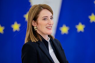 Robertos Metsolos ir Gitano Nausėdos spaudos konferencija Robertos Metsolos ir Gitano Nausėdos spaudos konferencija