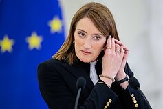 Robertos Metsolos ir Gitano Nausėdos spaudos konferencija Robertos Metsolos ir Gitano Nausėdos spaudos konferencija