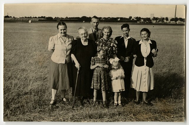 Stanislava Venclauskienė with her daughter Danutė (far left), the family of former foster child Algirdas Jakševičius (centre) and foster child Marius Venclauskis (second from right), in Germany. Stanislava Venclauskienė with her daughter Danutė (far left), the family of former foster child Algirdas Jakševičius (centre) and foster child Marius Venclauskis (second from right), in Germany.
