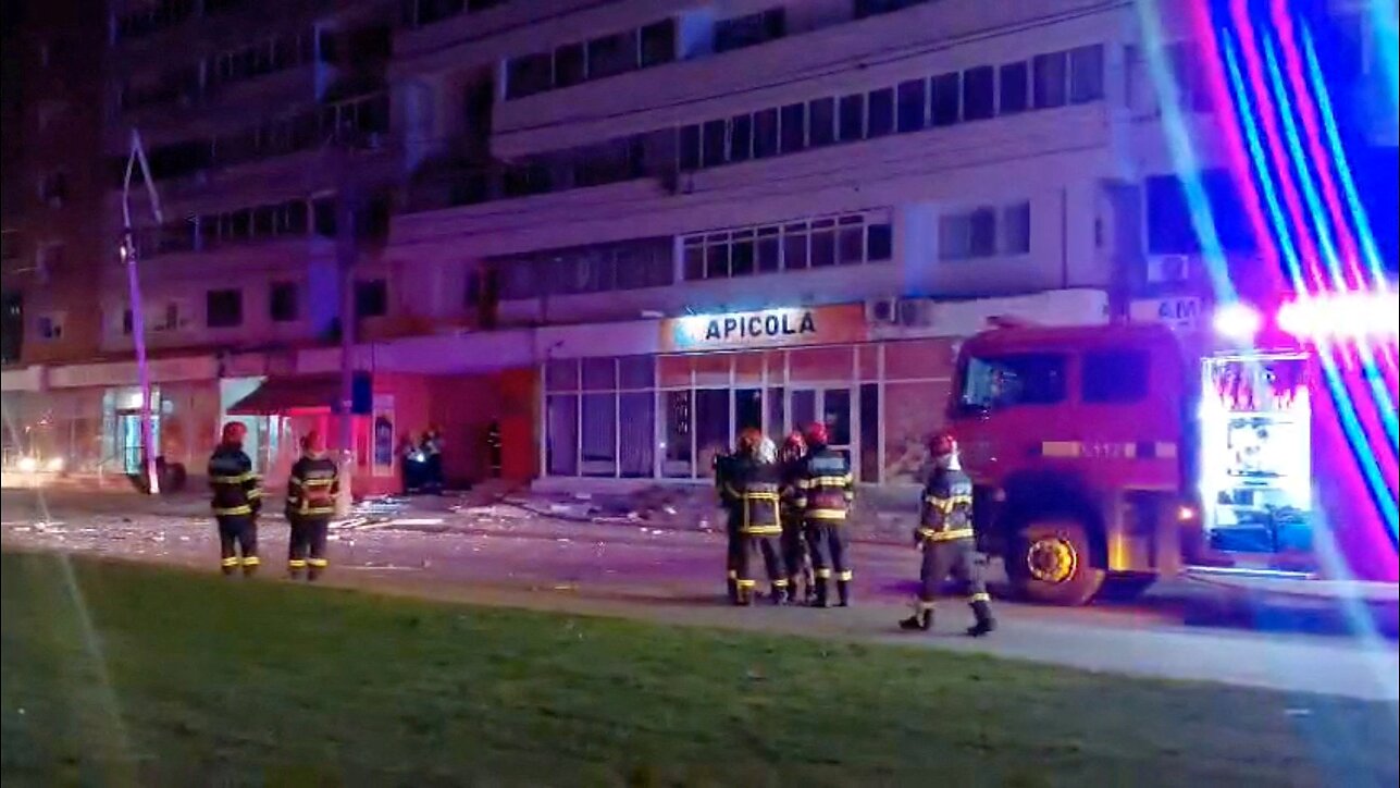 Drone hit an apartment building in Romania Drone hit an apartment building in Romania